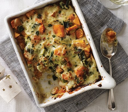 Butternut Squash Leek And Cheddar Gratin COOK