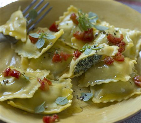 Italian Ravioli Filled With Spinach And Ricotta Prepared By Hand COOK