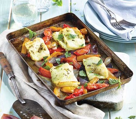 Marinated Halloumi with Roasted Peppers