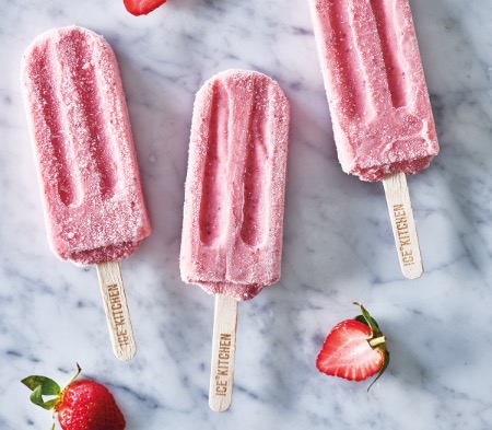 Strawberries And Cream Ice Lolly