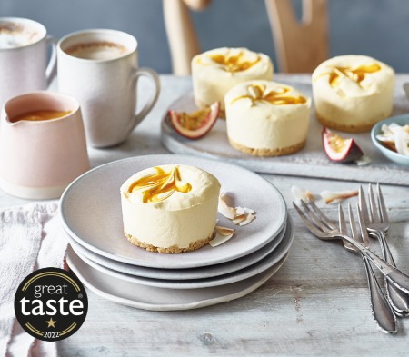 Mango & Passion Fruit Cheesecakes