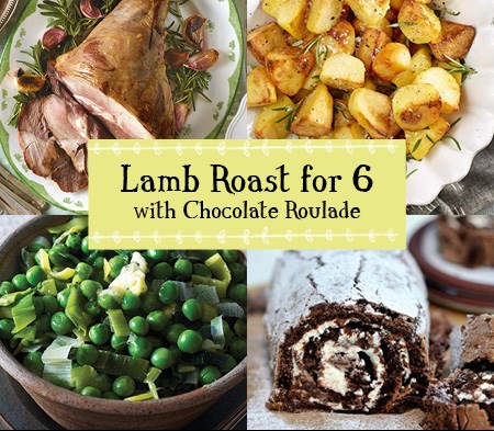 Spring Roast with Chocolate Roulade