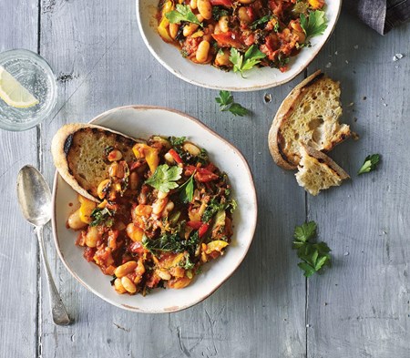 Spanish Bean Stew with Peppers & Kale Spanish Bean Stew with Peppers & Kale