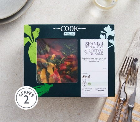 Spanish Bean Stew with Peppers & Kale