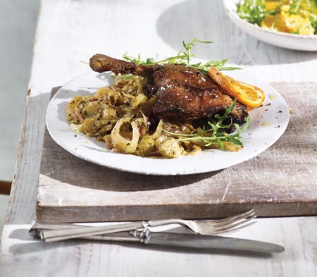 Honey-glazed Duck with Orange and Fennel