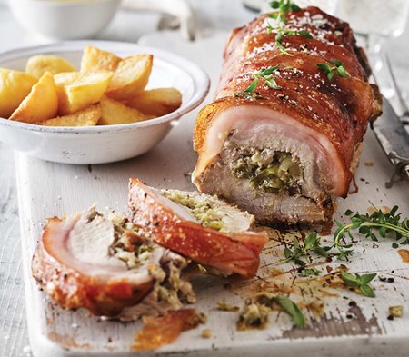 Pork Loin with Apple & Sage Stuffing