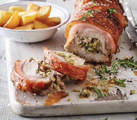 Pork Loin with Apple & Sage Stuffing