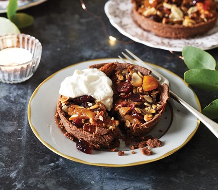 Individual Chocolate Florentine Tarts