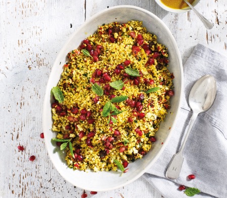 Moroccan Fruity Couscous with a Honey and Ginger Dressing