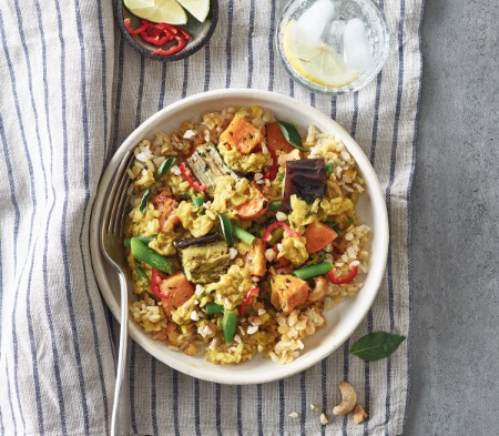 Sweet Potato & Aubergine Sri Lankan Curry