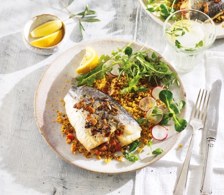 Stuffed Sea Bream with Red Peppers & Chermoula