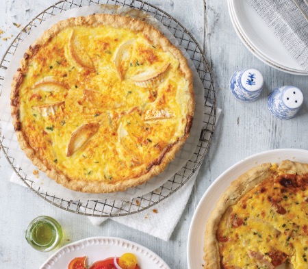 Roasted Pepper & Goats Cheese Quiche