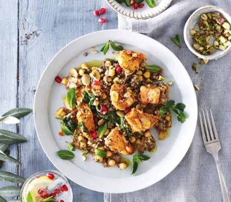 Middle Eastern Chicken with Spiced Mixed Grains