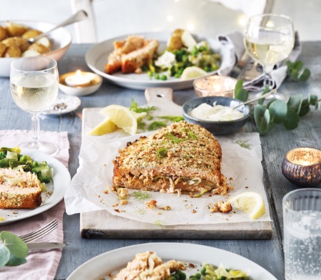 Stuffed Side of Salmon with Fennel & Crab