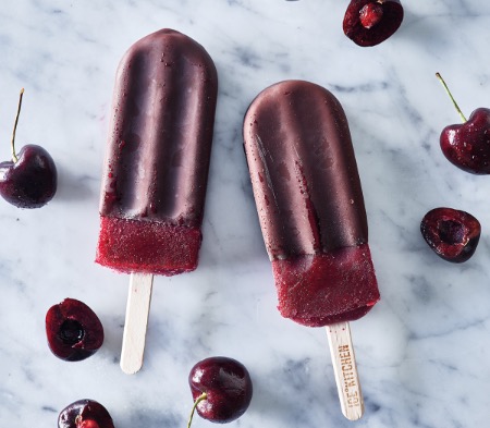 Cherry and Dark Chocolate Ice Lolly