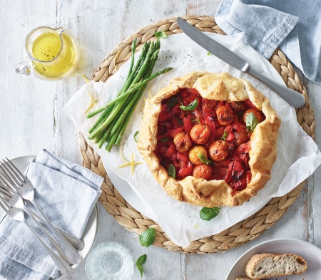 Roasted Tomato & Red Pepper Galette