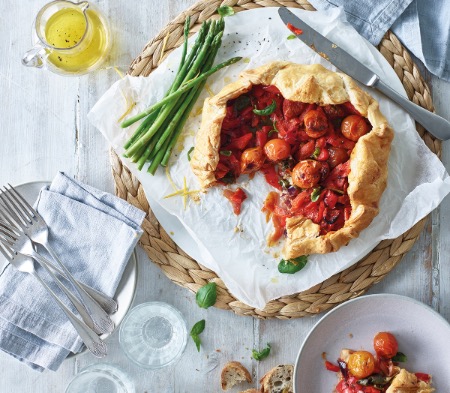 Roasted Tomato & Red Pepper Galette