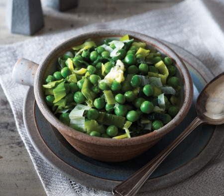 Peas & Leeks with a Lemon and Herb Butter