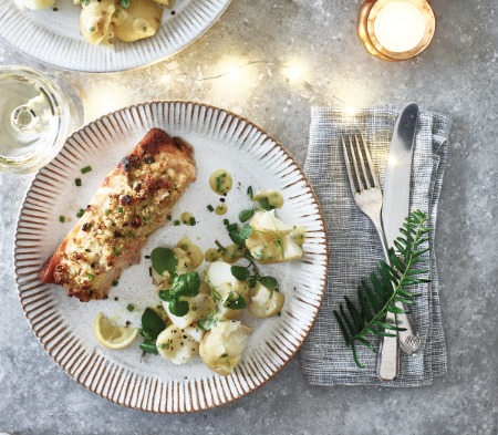 Scottish Salmon with Crab & Lemon