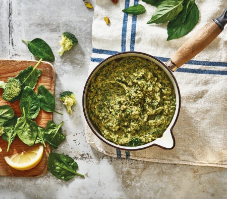 Pesto, Broccoli & Spinach