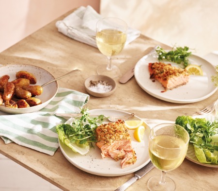 Scottish Salmon with Crab & Lemon