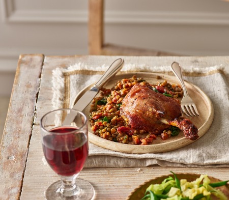 Duck Confit with Lentils