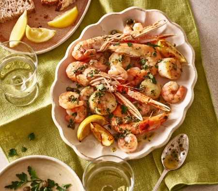 Shellfish with a Lemon & Caper Butter