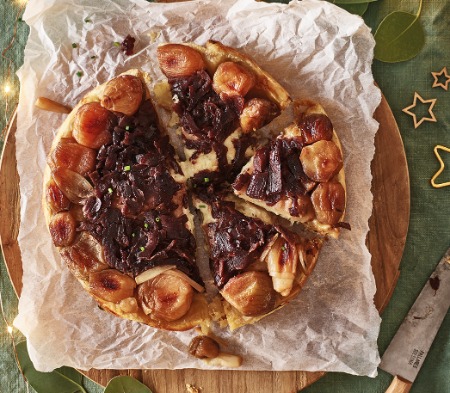 Caramelised Shallot, Celeriac & Stilton Tarte Tatin