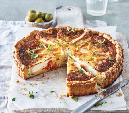 Roasted Pepper and Goat's Cheese Quiche