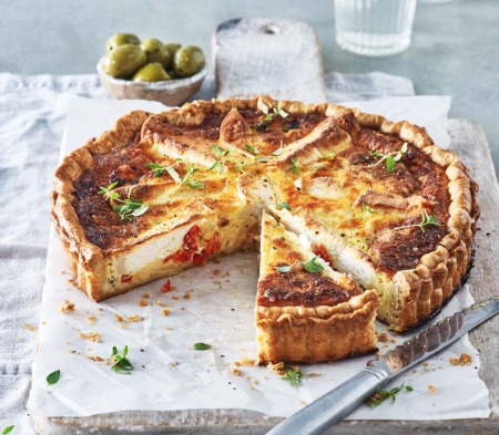 Roasted Pepper and Goat's Cheese Quiche Roasted Pepper and Goat's Cheese Quiche