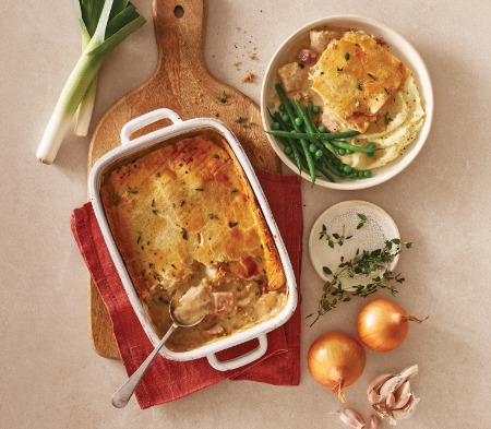 Chicken, Ham & Leek Pie