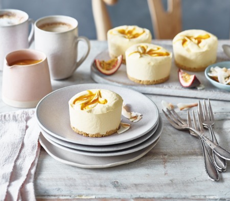 Mango & Passion Fruit Cheesecakes