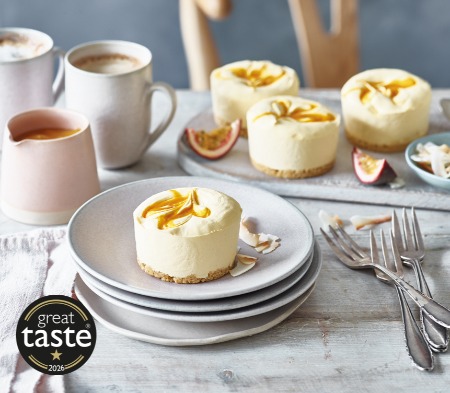 Mango & Passion Fruit Cheesecakes