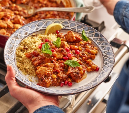 Moroccan-Spiced Chicken Tagine with Fruity Couscous
