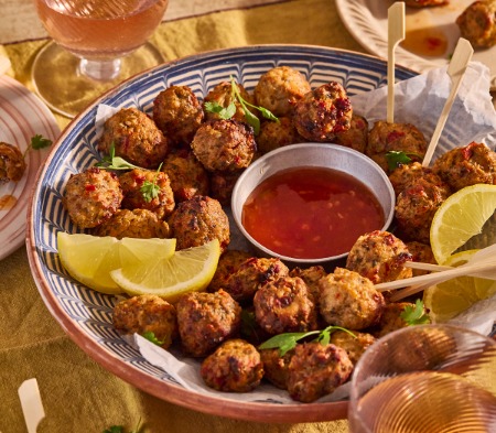Chicken, Ginger & Lemongrass Bites with a Sweet Chilli Glaze