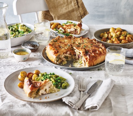 Chicken, Ham and Leek Pie
