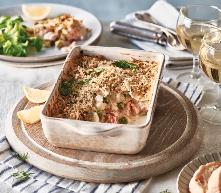 Salmon and Asparagus Gratin