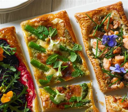 Asparagus, Pesto and Regato Cheese Galette