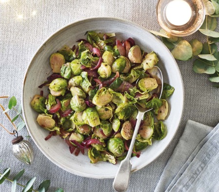 Brussels Sprouts with Sage and Red Onion