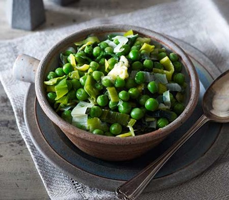 Peas & Leeks with a Lemon and Herb Butter