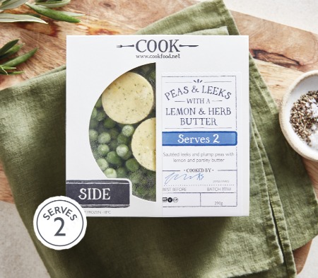 Peas & Leeks with a Lemon and Herb Butter