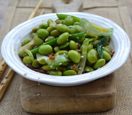 Soya Beans with Shredded Spring Onions